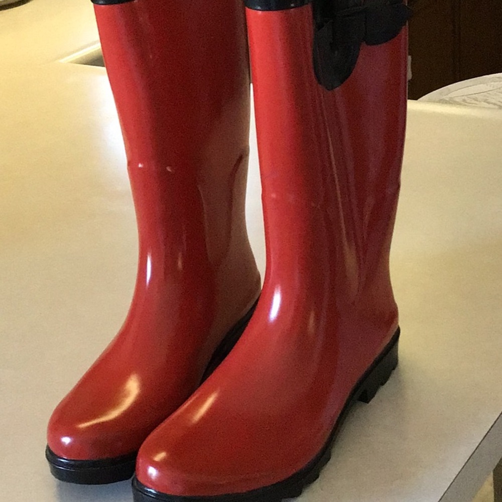 Red Women's Rain Boots Clarks